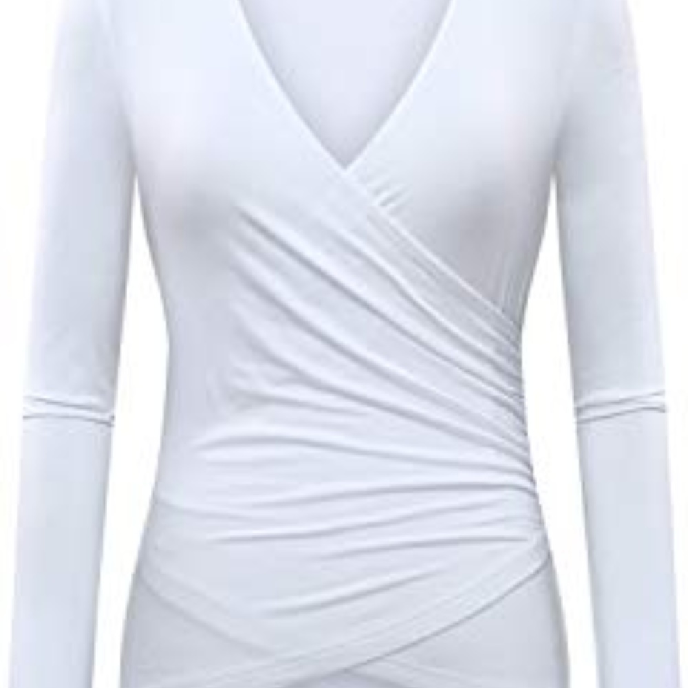 Kate Kasin Women's Faux Wrap Top